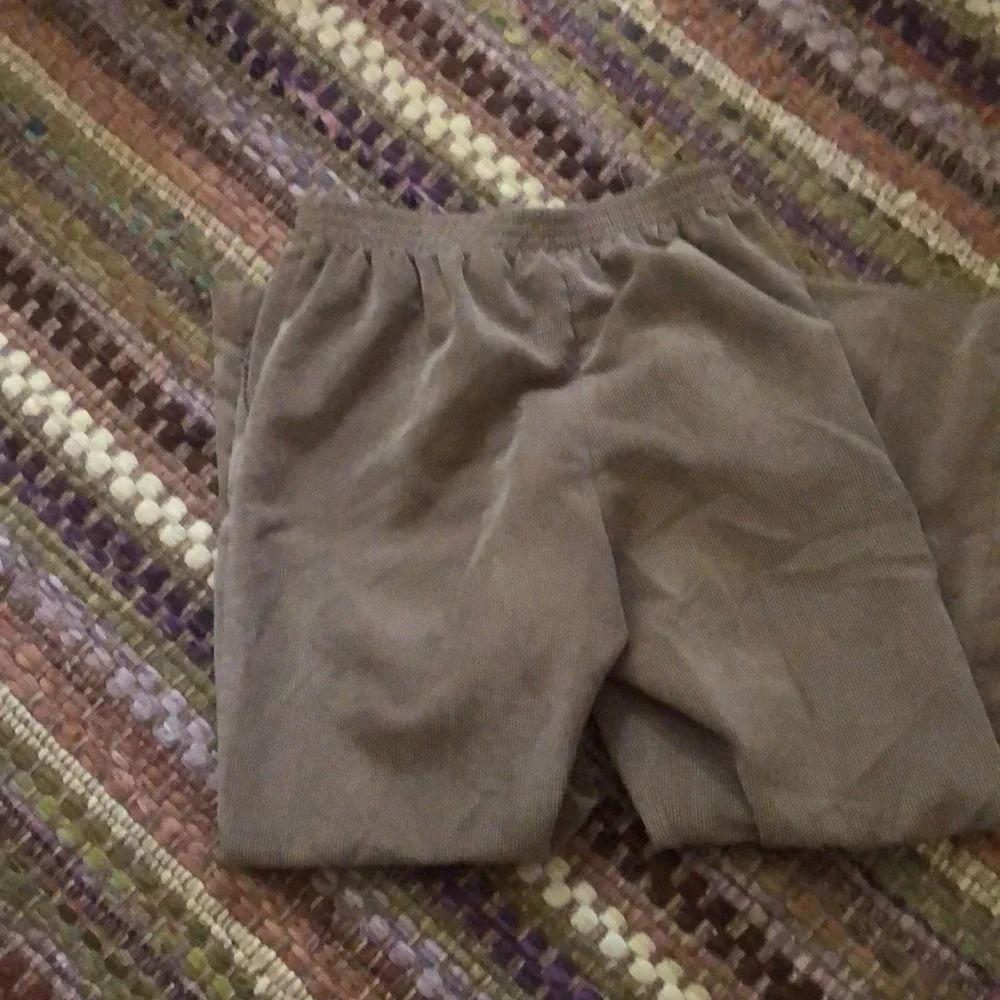 Tan cords- elastic back- 10 petite, pockets- Alfred Dunner